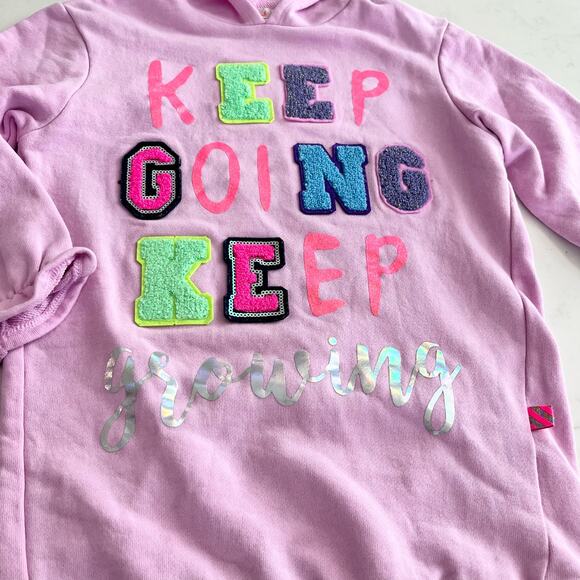 BILLIEBLUSH Girls Pink Appliqué-Detail Hooded Dress size 4 - Picture 3 of 9